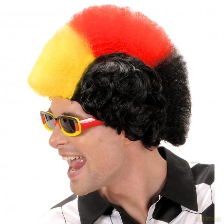Supporter Wig - Black Red Yellow (Germany) Wig for Hair Accessory Fancy Dress