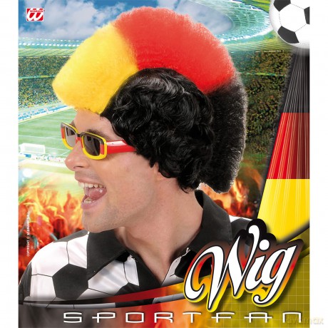 Supporter Wig - Black Red Yellow (Germany) Wig for Hair Accessory Fancy Dress