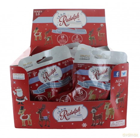 TEAM Rudolph Reindeer Stocking Foilbag 18 piece CDU (series 1.5) [FIGURKA]