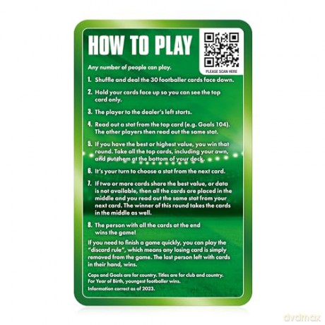 Top Trumps Specials World Football Stars Green 2024
