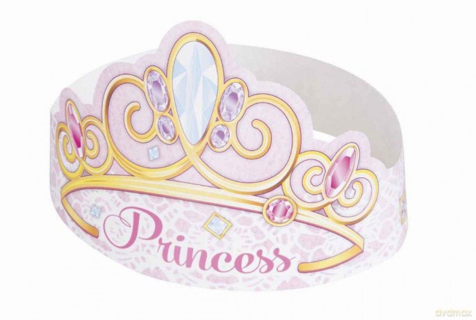 Unique Party 58138 - Paper Pink Princess Tiaras, Pack of 6