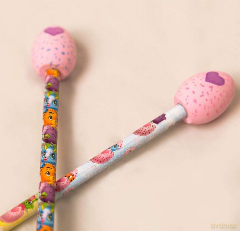 Unique Party 59329 - Hatchimals Egg Pencil Top Erasers, Pack of 4