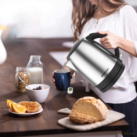 Westpoint 1.7L Deluxe Kettle 1850-2200W (Stainless Steel & Black) (brytyjska wtyczka)