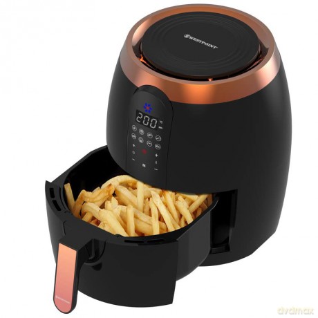 Westpoint 3.5L Deluxe Digital Air Fryer 1200-1400W (Black & Rose Gold) (brytyjska wtyczka)