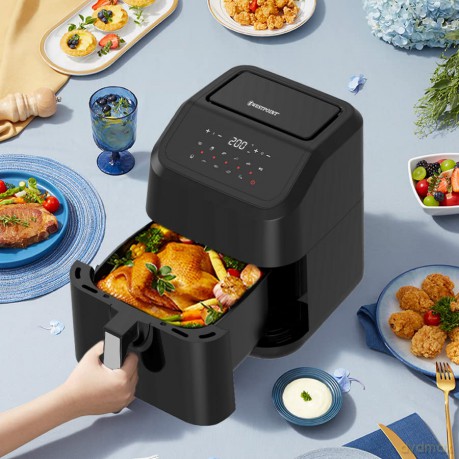 Westpoint 5L Digital Air Fryer 1400-1600W (Black-Silver Accents) (UK Plug)