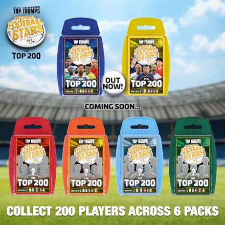 World Football Stars Top 200 Top Trumps - Pack 3