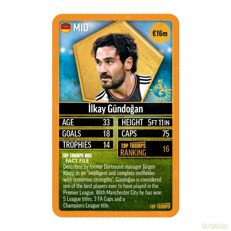 World Football Stars Top 200 Top Trumps - Pack 6