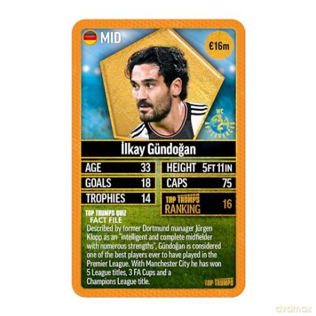 World Football Stars Top 200 Top Trumps - Pack 6