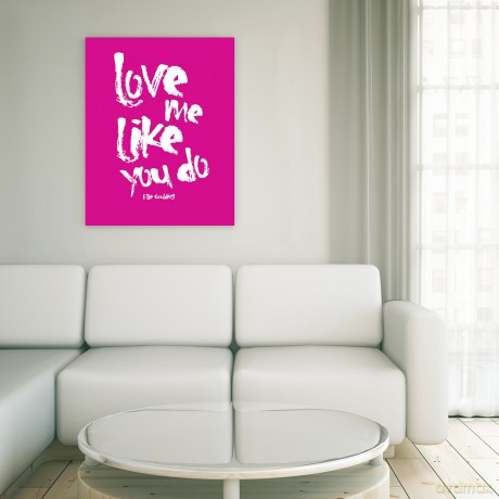 Youframe Love me Like You do-Pink-40.6cm x 30.5cm (16x12) Canvas