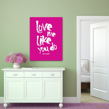 Youframe Love me Like You do-Pink-40.6cm x 30.5cm (16x12) Canvas