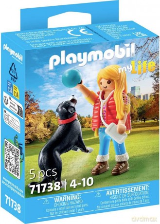 PLAYMOBIL Dziewczynka z psem pasterskim (71738)