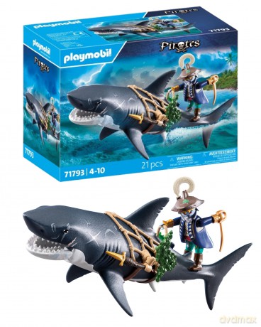 PLAYMOBIL Rekin olbrzym z piratem (71793)