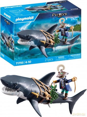 PLAYMOBIL Rekin olbrzym z piratem (71793)