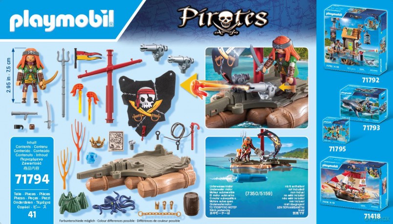 PLAYMOBIL Piracka tratwa ze skarbem (71794)