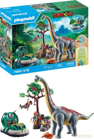 PLAYMOBIL Brachiozaur z poduszkowcem (71819)