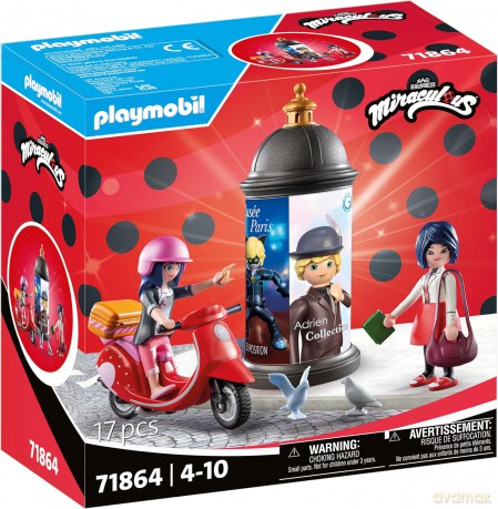 PLAYMOBIL Miraculum: Przejażdżka skuterem po Paryżu (71864)