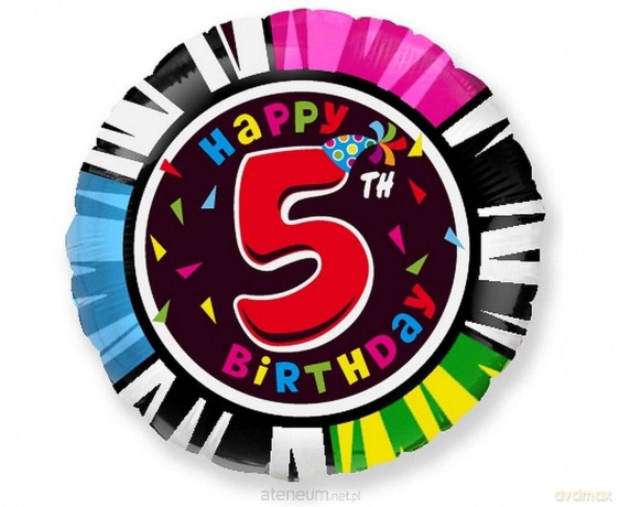 Balon foliowy Happy Birthday - 5 48cm