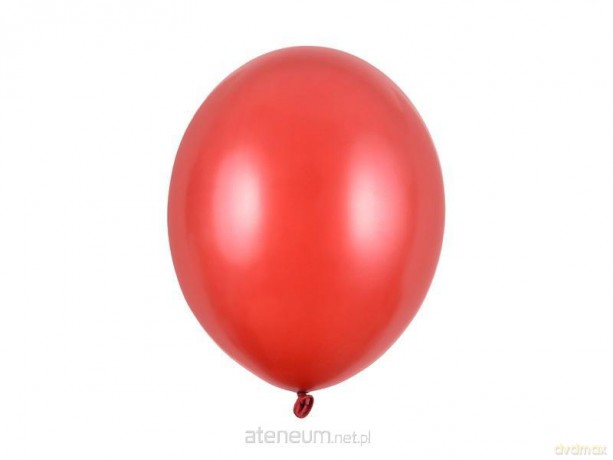 Balony Strong Metallic Poppy Red 30cm 50szt