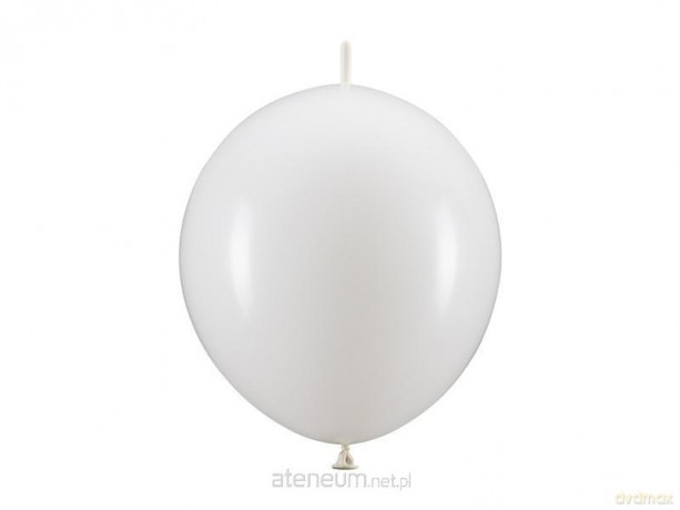 Balony z łącznikiem biały 33cm 20szt