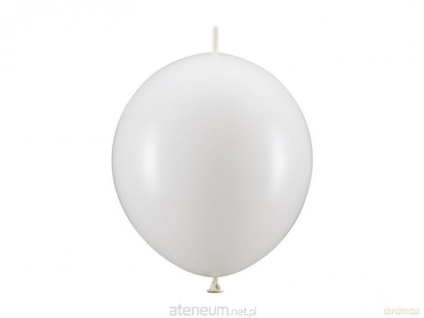 Balony z łącznikiem Pastel Pure White 28cm 20szt