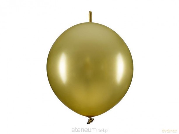 Balony z łącznikiem złoty 33cm 20szt