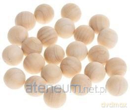 Drewniane kulki bez otworu naturalne 14mm 25szt