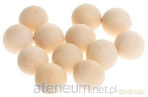 Drewniane kulki bez otworu naturalne 20mm 12szt