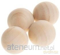 Drewniane kulki bez otworu naturalne 30mm 4szt