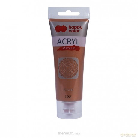 Farba akrylowa 75ml czerwone złoto metalik