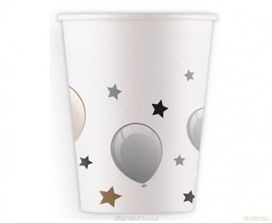 Kubeczki papierowe Happy Birthday 200ml 8szt