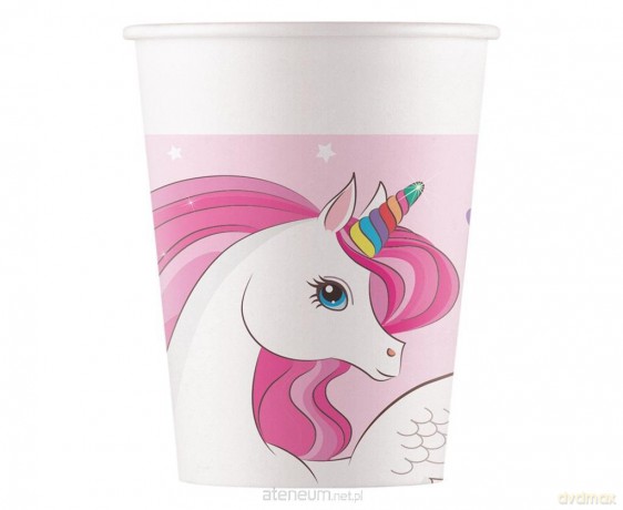 Kubeczki papierowe Unicorn Rainbow 8szt