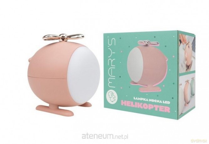 Lampka nocna LED helikopter różowy