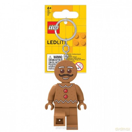 LEGO Brelok do kluczy z latarką Piernikowy ludek [KLOCKI]