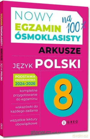 Nowy Egzamin ósmoklasisty J. polski Arkusze 2024 [KSIĄŻKA]