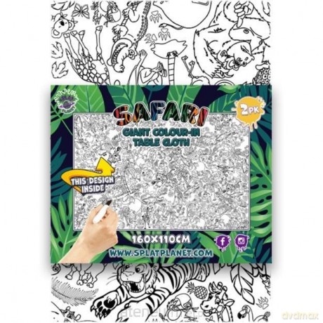 Obrus do pomalowania Safari 2szt