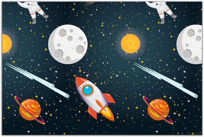 Obrus plastikowy Rocket Space 120x180cm