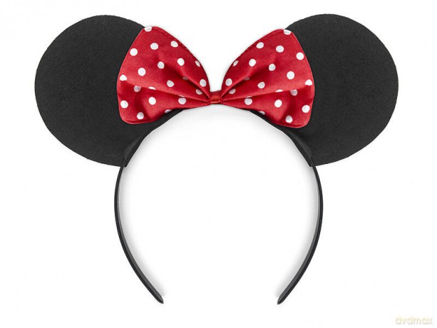 Opaska Myszka czarny i czerwony