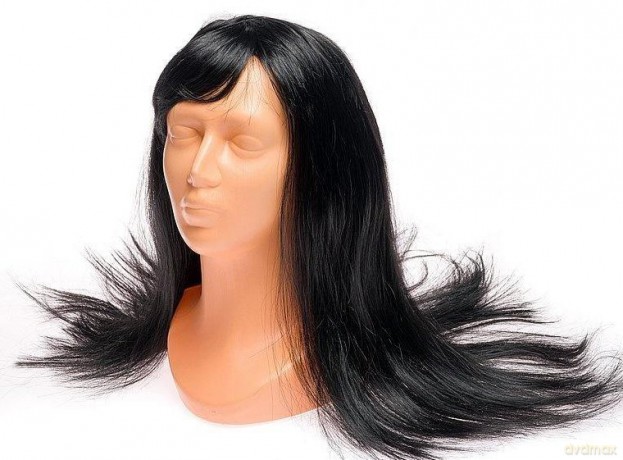Peruka czarna długie włosy