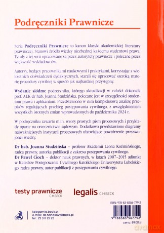 Postępowanie cywilne z testami online [KSIĄŻKA]
