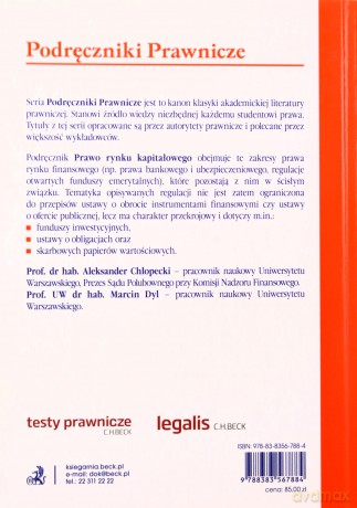 Prawo rynku kapitałowego z testami online - Aleksander Chłopecki, Marcin Dyl [KSIĄŻKA]