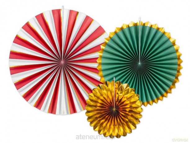 Rozety dekoracyjne mix 26-43cm 3szt