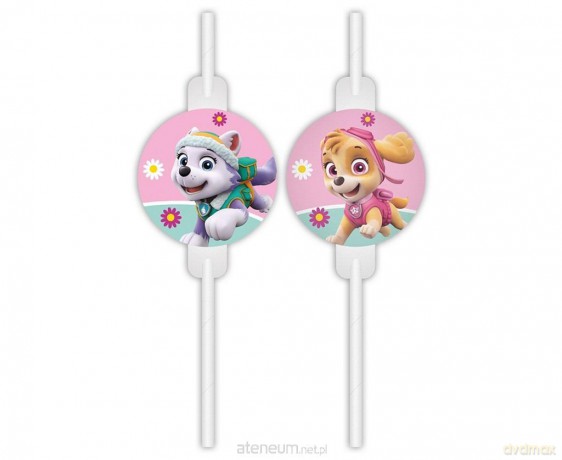 Rurki papierowe z medalionem Paw Patrol 4szt