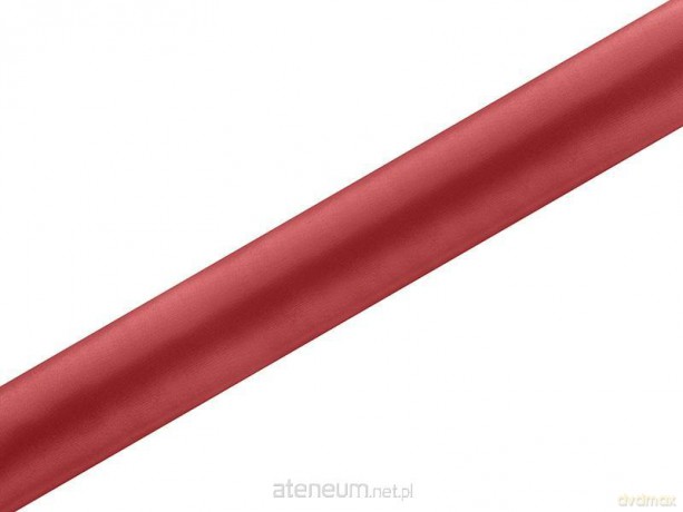 Satyna gładka czerwony 0,36x9m