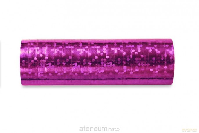 Serpentyny holograficzne różowy 3,8m 18szt
