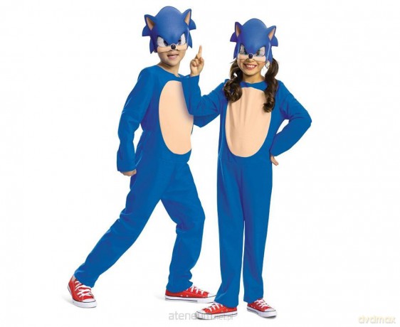 Strój Sonic Basic (licencja), rozm. M 7-8 lat