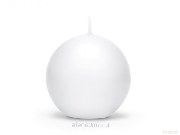 Świeca matowa Kula biały 6cm 10szt
