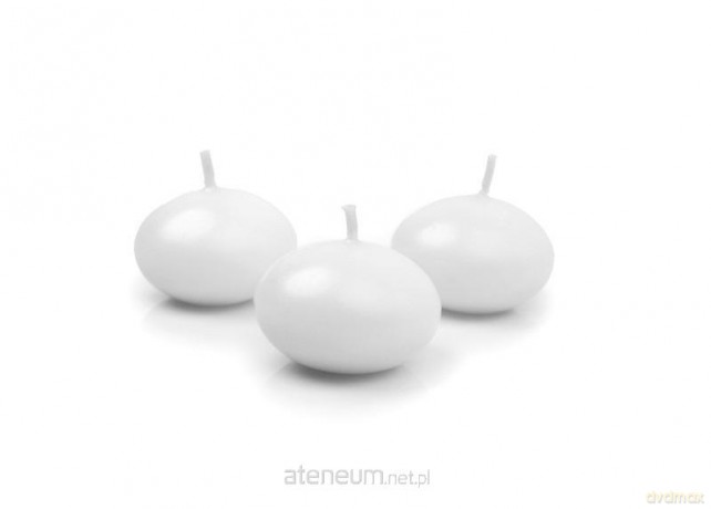 Świeca pływająca matowa biały 4cm 50szt
