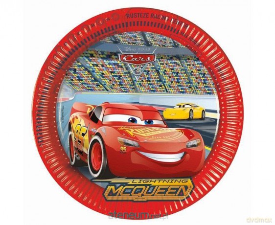 Talerzyki papierowe Cars 3 Disney 23cm 8szt