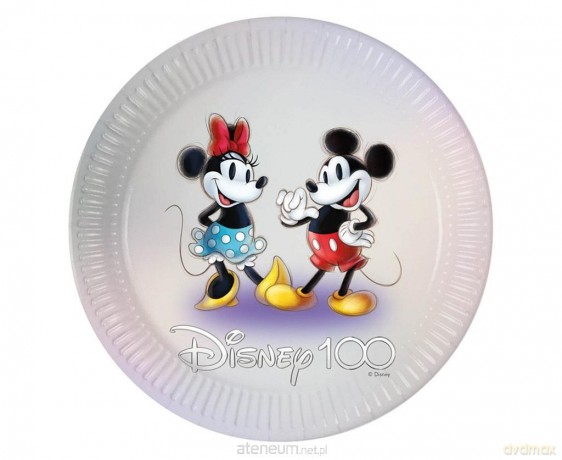 Talerzyki papierowe Mickey&Minnie 23cm 8szt