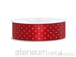 Tasiemka satynowa czerwony 25mm/25m